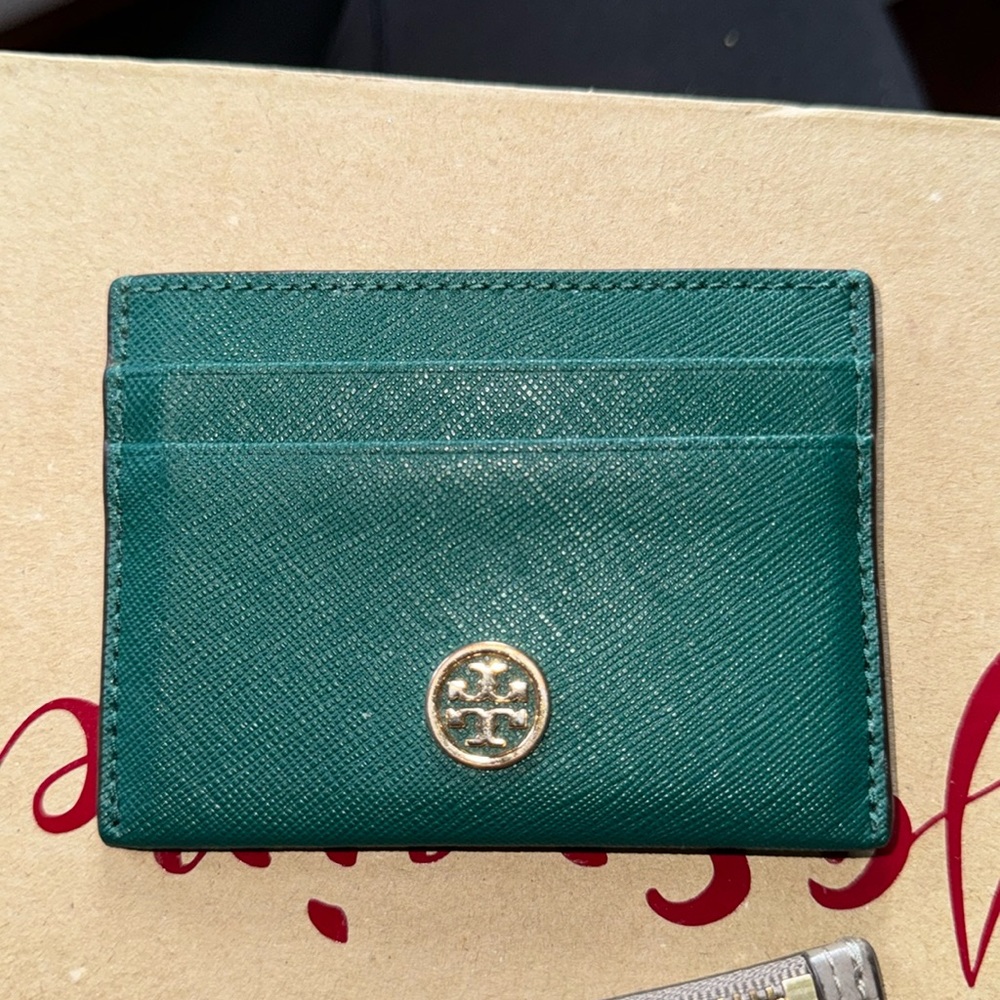 Tory Burch Emerald Green Card Holder